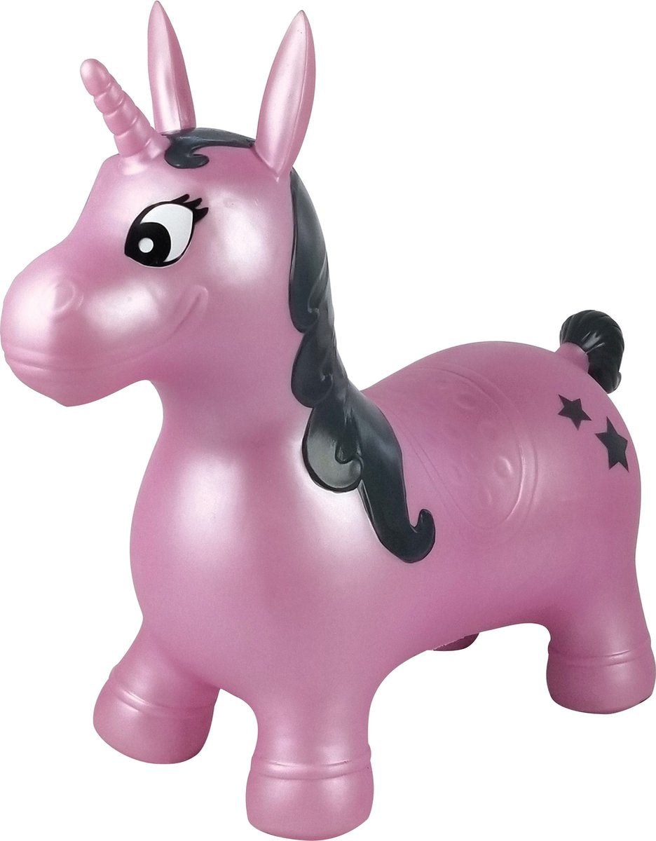 Lexibook aufblasbares springendes Einhorn mit Plüschanzug