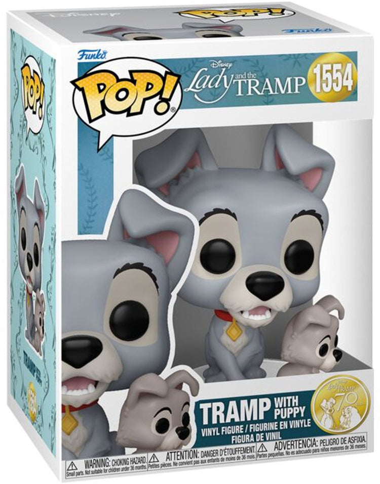 Funko Susi Strolch Tramp mit Welpen Vinylfigur 1554 Unisex Pop! - mehrfarbig - Standard