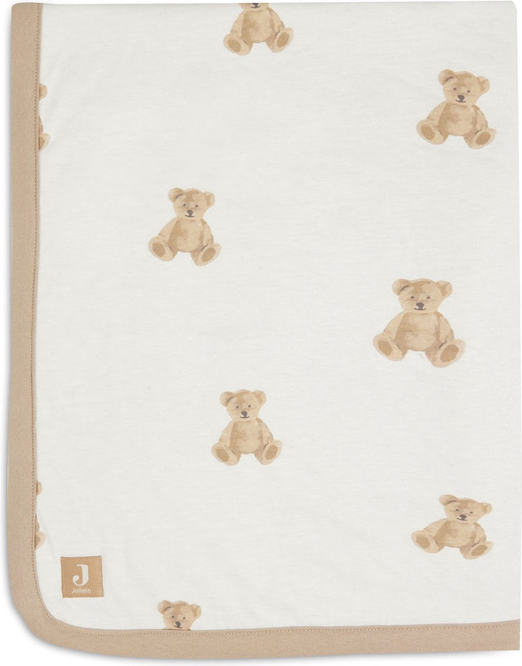 Jollein Babydecke, Krippenjersey, 75 x 100 cm – Teddybär