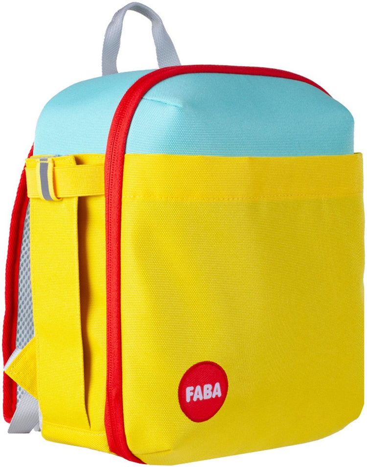 Fabelhafte Tasche mit Reißverschluss für Kinder ab 3 Jahren, Maße 23×27,5×15 cm, Hosenträger und applizierte Rembourrés auf dem Rücken