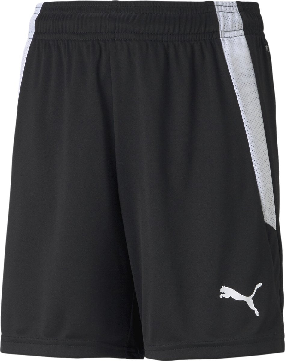 Puma Teamliga Shorts Jr Unisex-Sporthose – Schwarz-Weiß
