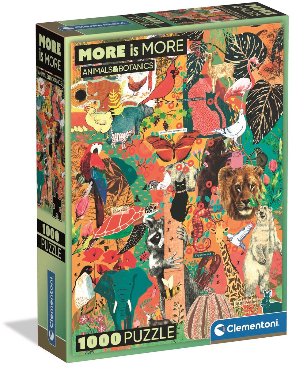Clementoni – Puzzle – 1000 Teile – Tiere und botanische Illustrationen – Puzzle für Erwachsene