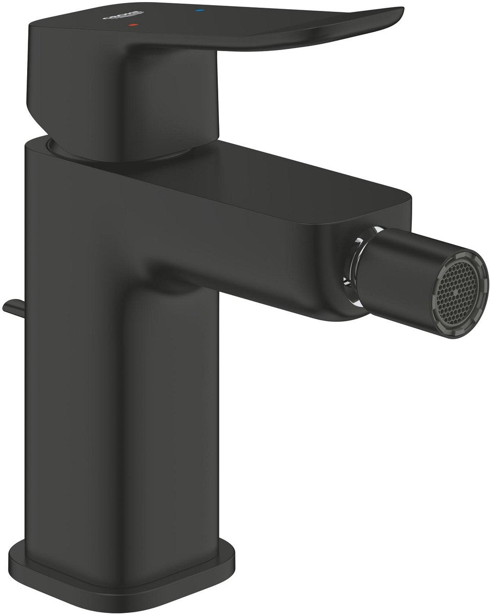 Grohe Dice Bidetarmatur – wassersparend – inklusive Ablaufgarnitur – mattschwarz