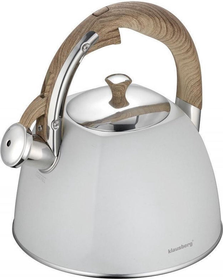 Klausberg kb-7500 Pfeifkessel – 3 l – Edelstahl – alle Wärmequellen