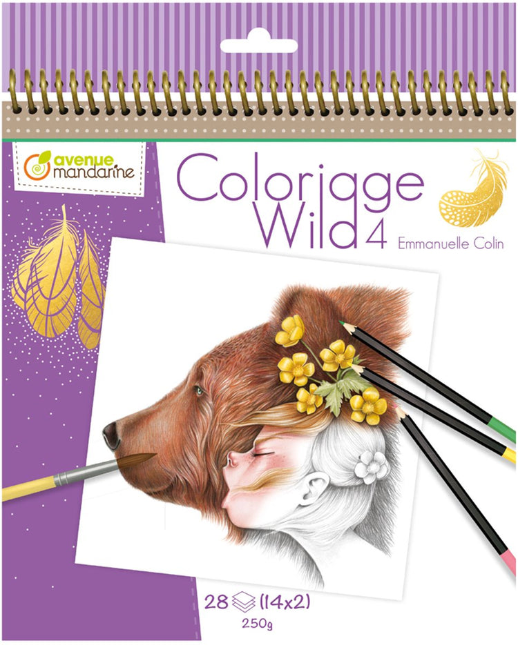 Avenue Mandarine Coloriage Wild 4 – Emmanuelle Colin – Malbuch für Erwachsene