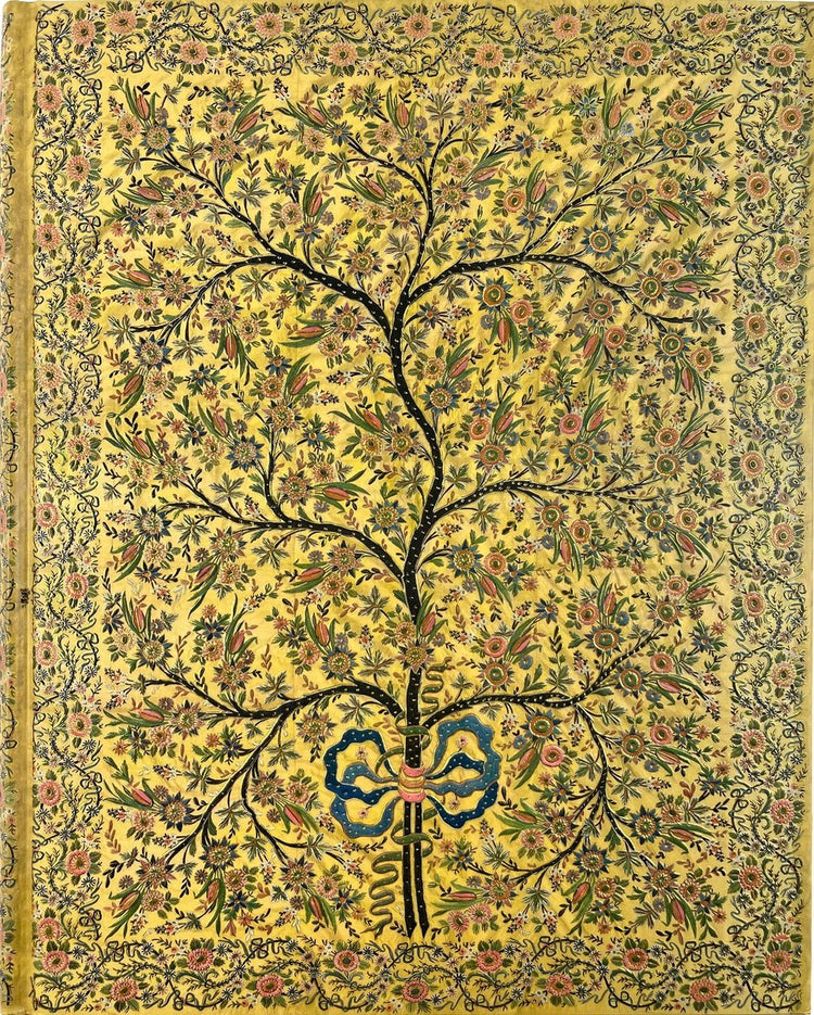 Übergroßes Notizbuch von Peter Pauper – Lebensbaum aus Seide – mit Leseband – 18 x 23 cm