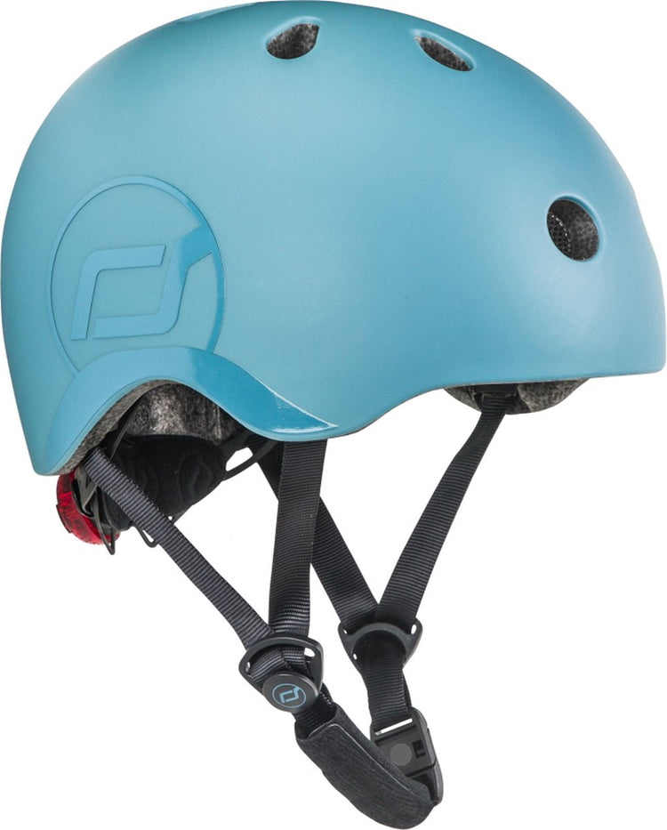 Scoot Ride Helm – Kinderhelm – S 51–55 cm – LED-Rücklicht – Magnetverschluss – verstellbar – Vorbau