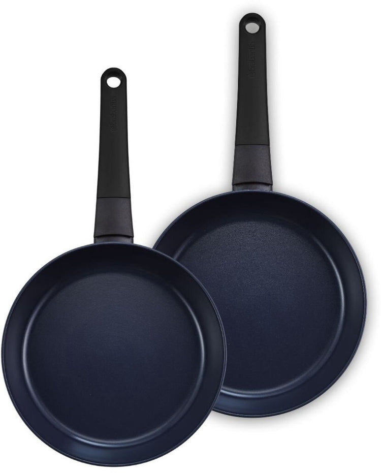 Brabantia Vanta 2-teiliges Bratpfannenset ø 24 28 cm – 100 % PFAS-frei – Keramik-Antihaftbeschichtung mit Titan verstärkt – Induktionspfannenset – Schwarz