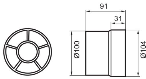Rohrlüfter 100 mm Basic White