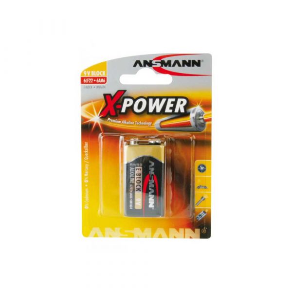 X-Power-Alkal-Batterie 9 Volt.