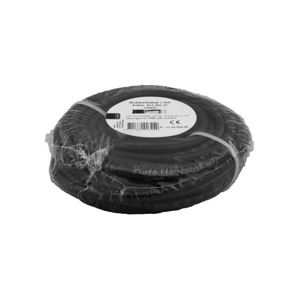 Neopren -Kabel 3x1.0 Black 10 Meter