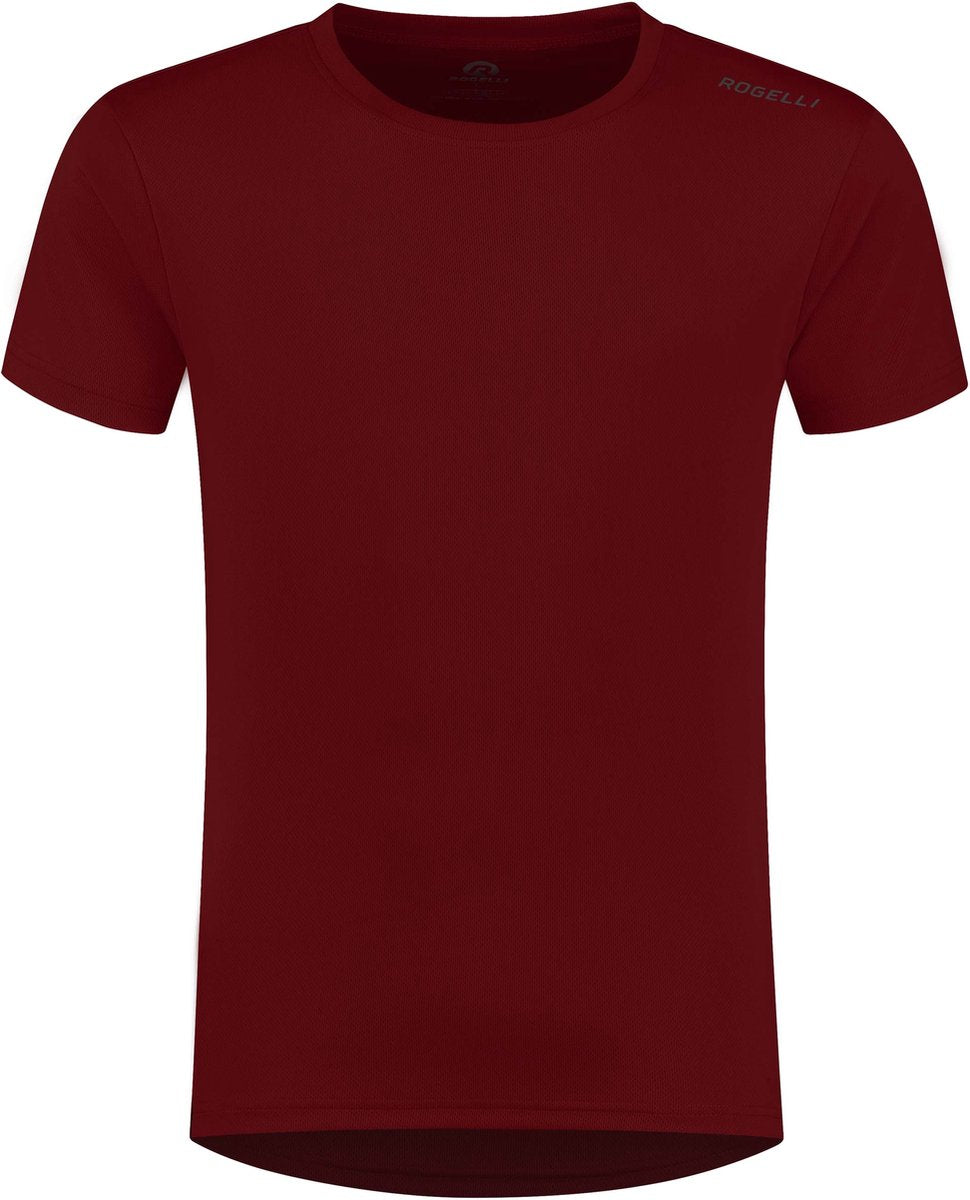 Rogelli promo hardloopshirt herren - kurz mouwen - bordeaux - m