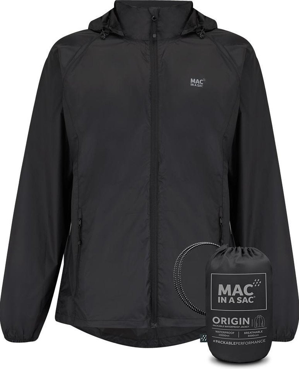 Mac in a Sac Origin 2 Regenmantel Unisex – Schwarz – Größe XS