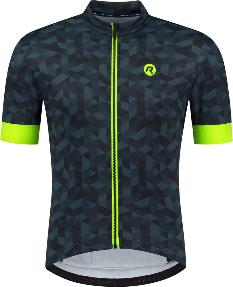 Rogelli Rubik Radtrikot – Kurzarm – Herren – Blau, Gelb – Größe M