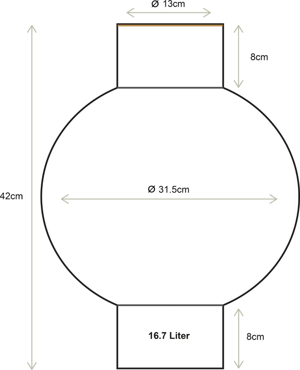 Pip Studio – Vase – altrosa – Eisen – 31,5 x 42 cm
