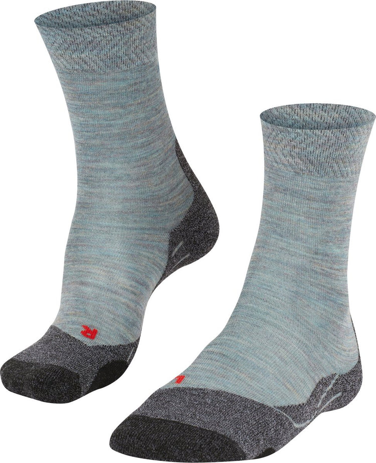 Falke TK2 Melange Anti-Blister Wandersocken aus dickem Woll-Funktionsmaterial Damen Blau - Größe 41-42