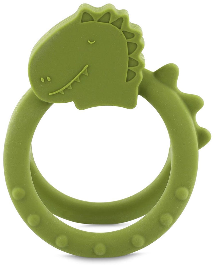 Trixie sensorischer Beißring Mr. Dino – 0m+ – 100 % Silikon – ideal zum Zahnen