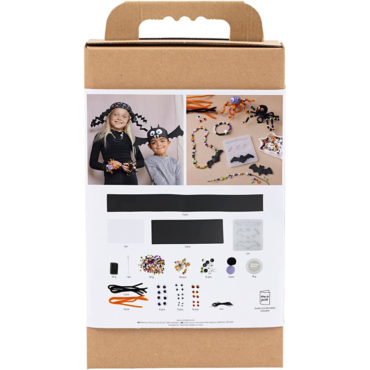 Creativ Company Hobby-Set, gruselige Accessoires, Kostüme und Schmuck, Halloween-Farben, 1 Box