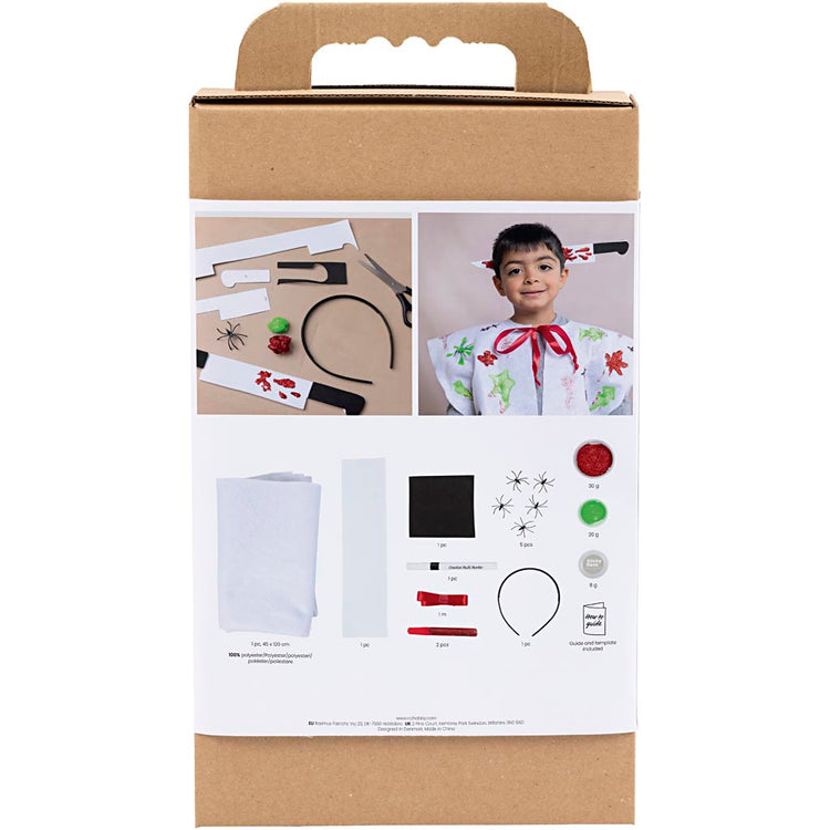 Creativ Company Hobby-Set Gruselkostüme, Umhang und Stirnband, verschiedene Farben, 1 Box