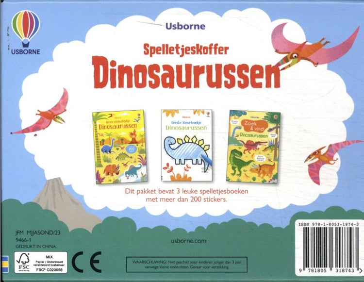 Dinosaurier-Spielekoffer. 3+