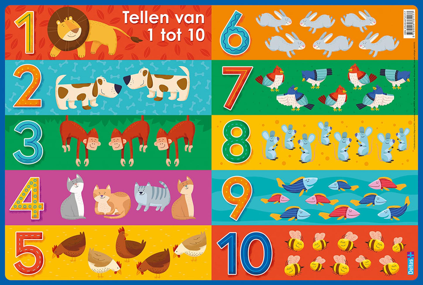 Deltas Educational Underlagers Vorschule zählen von 1 bis 10