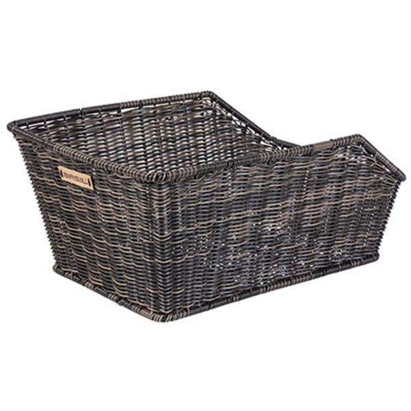 Basil Cento Rattan Look WSL - Fahrradkorb - auf der Rückseite - einschließlich Basil -WSL -System - Brown
