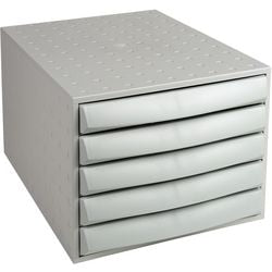 Kommode Exacompta Multiform grau 5 Schubladen 284 x 218 x 387 mm
