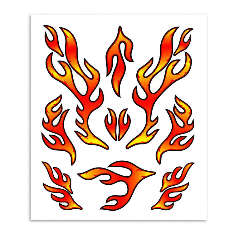 Aufklebersatz rote Flammen