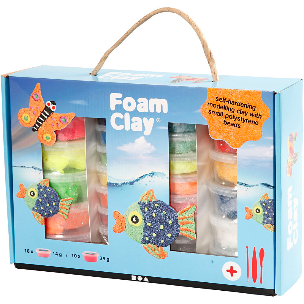 Foam Clay® Geschenkbox, verschiedene Farben, 1 Set