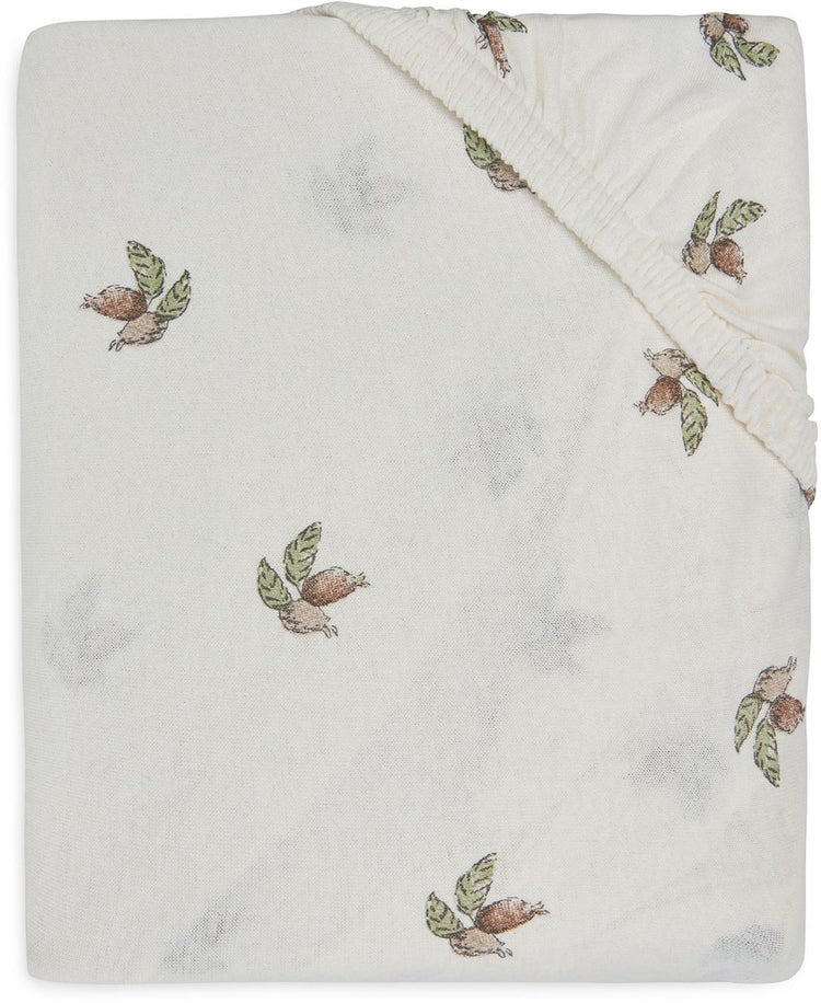 Jollein - Spannbettlaken Jersey 40 50x80 90cm - Wiege, Bett, Babybett - Hagebutte