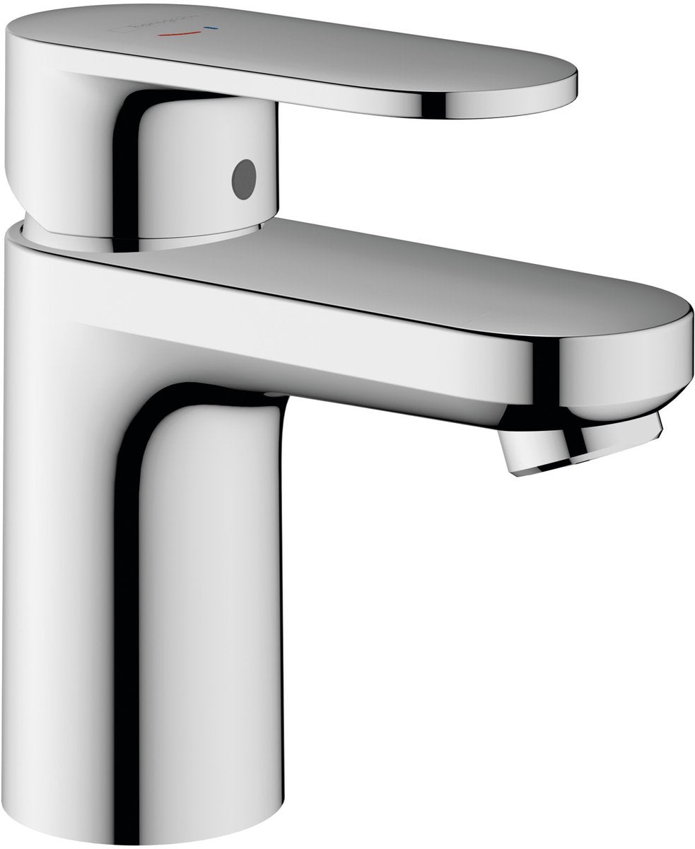 Hansgrohe Lackmischung – Waschtischarmatur – Einhebelbedienung – Kaltstart energiesparend – mit Ablaufgarnitur – 70 mm Größe – Chrom