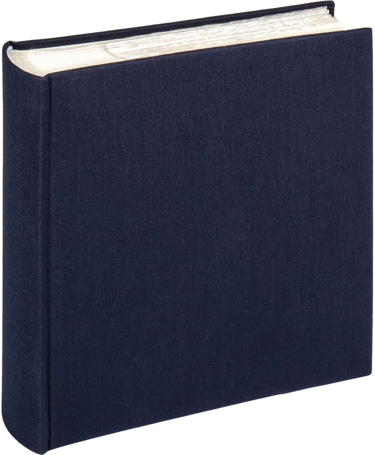 Walther me-510-u Stoff – Memo-Einsteckalbum – Größe 23 x 22 cm – 200 Fotos 10 x 15 cm – dunkelblau