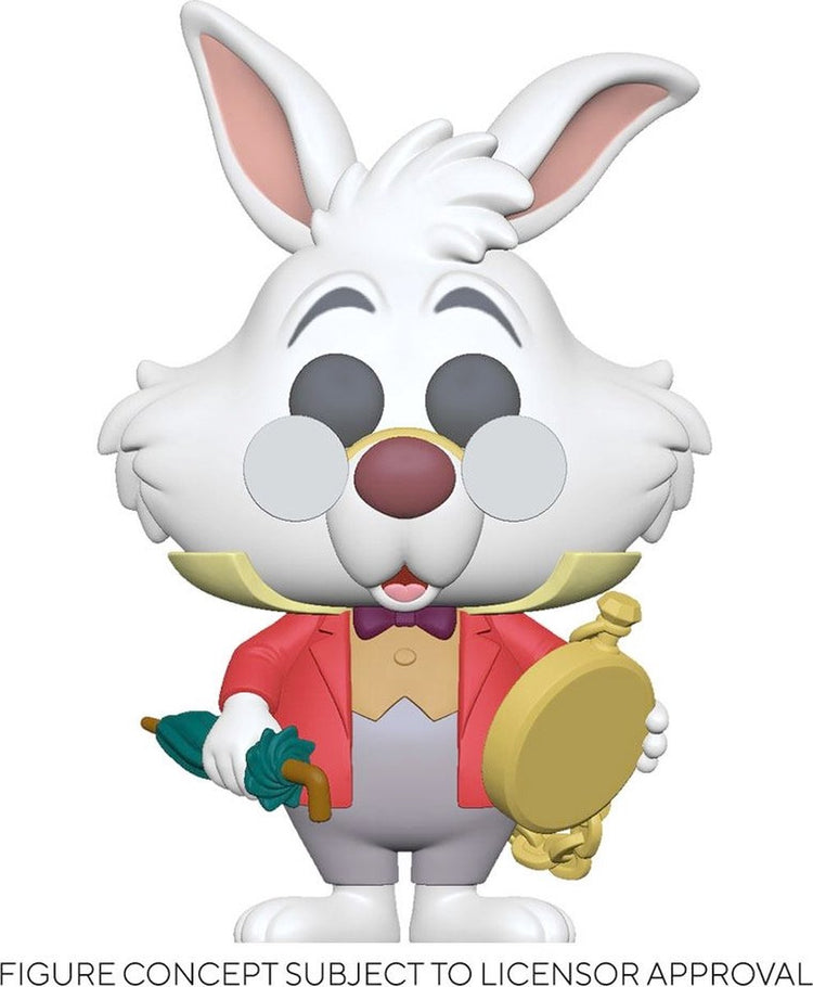 Disney Funko Alice im Wunderland – Pop! Weißes Kaninchen mit Uhr, 9 cm große Sammelfigur – mehrfarbig