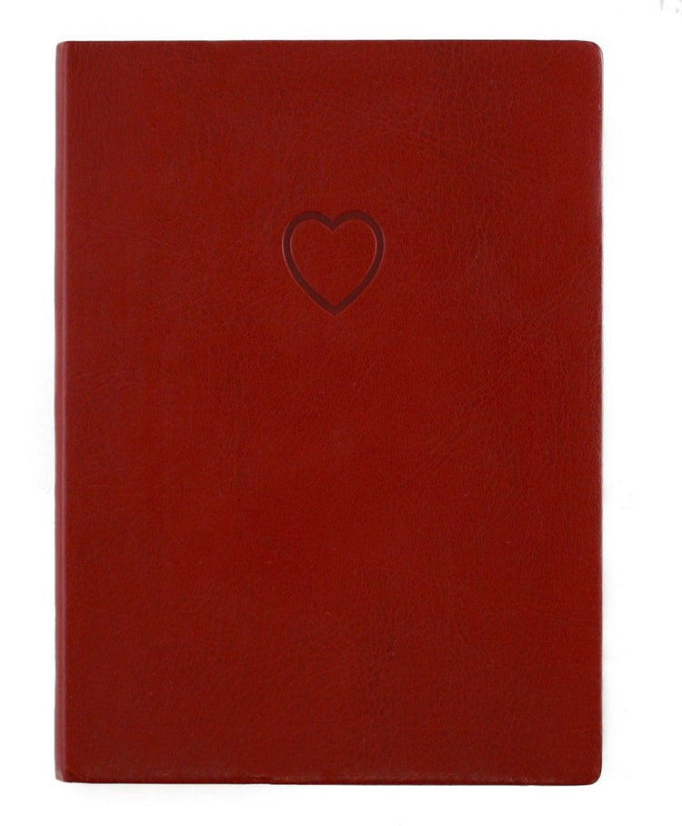 Eccolo Notizbuch – Essential Red Heart – Linie – ca. 13x18cm - ec-d303r