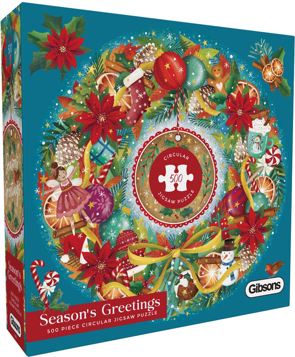 Gibsons – Bauernweihnachten (von Marcello Corti) – 500 XL-Teile 49 × 49 cm (B × H) – Puzzle für Erwachsene