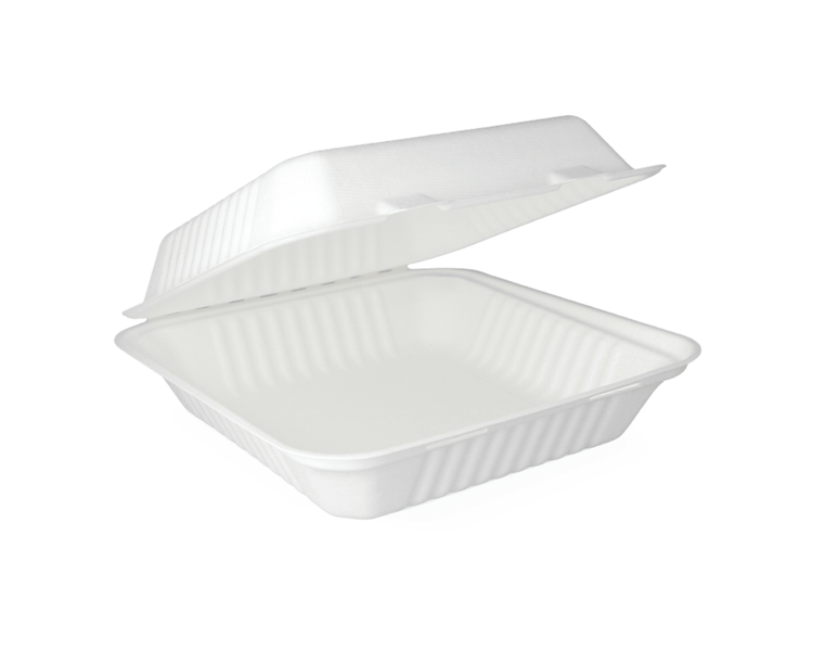 Menübox 1-fach Zuckerrohr PFAS-frei (50 Stück)
