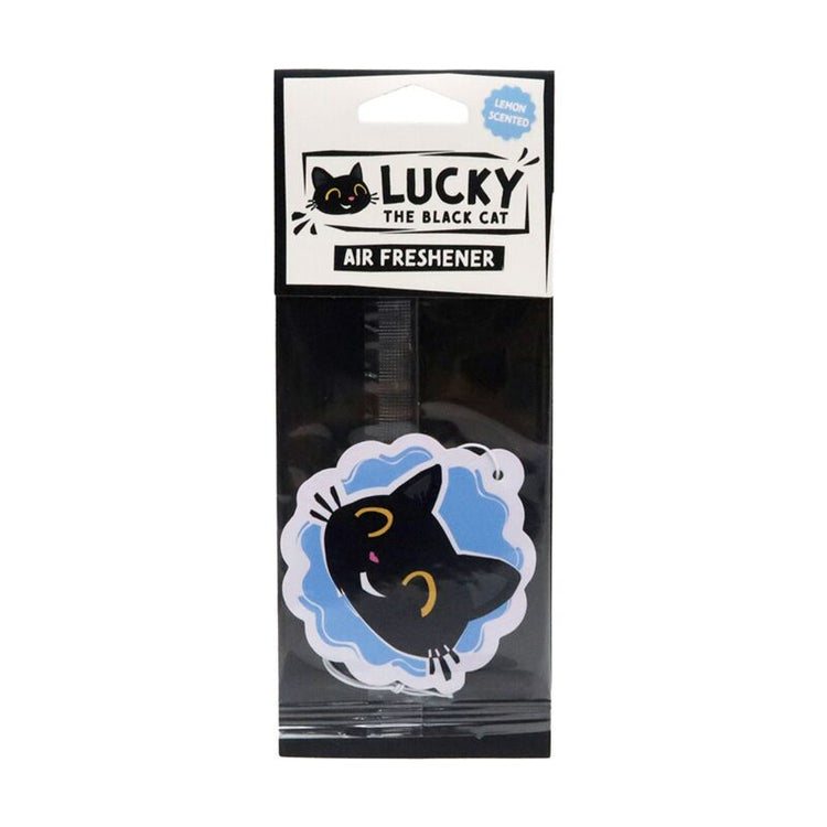 Lemon Lucky, der Lufterfrischer für das Gesicht der schwarzen Katze