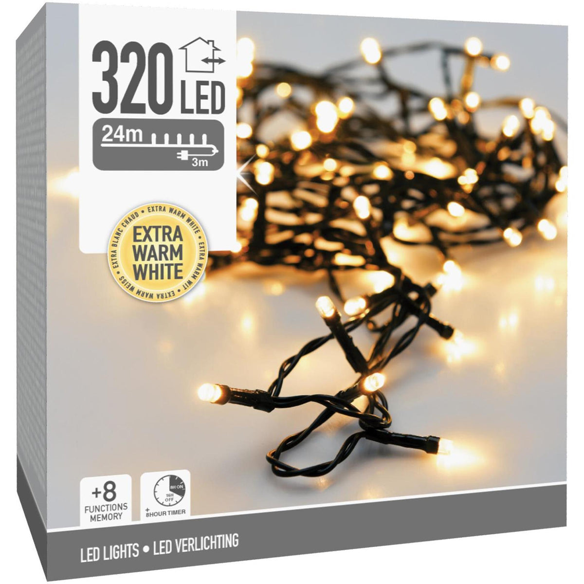 Weihnachtsbeleuchtung 320 LED extra warmweiß
