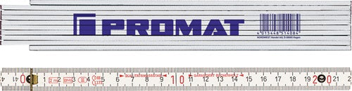 Promat tecwerk Zollstock | Länge 2 m | mm cm zB iii | Buchenholz weiß - 4000853076