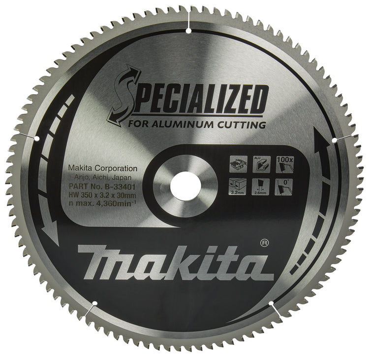Makita Zubehör Tischkreissägeblatt | Aluminium | 350x3,2 108t - b-33401