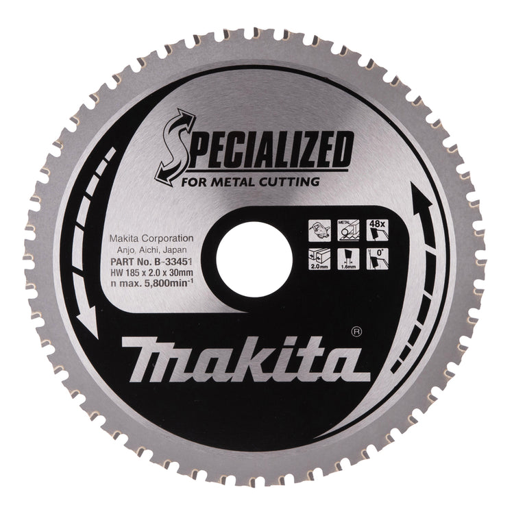 Makita Zubehör Kreissägeblatt | Stahl | 185x30x2,0 48t 0g - b-33451
