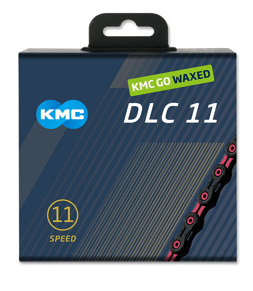 KMC Ketting DLC11 Black Pink 118S Wachse gewachst