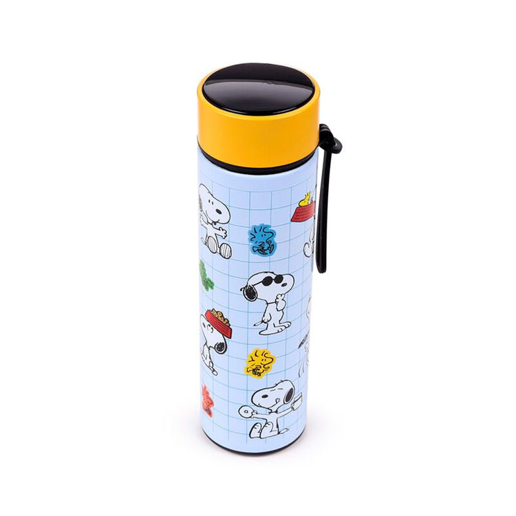 Peanuts Snoopy Woodstock Thermoskanne, 450 ml, Thermometer
