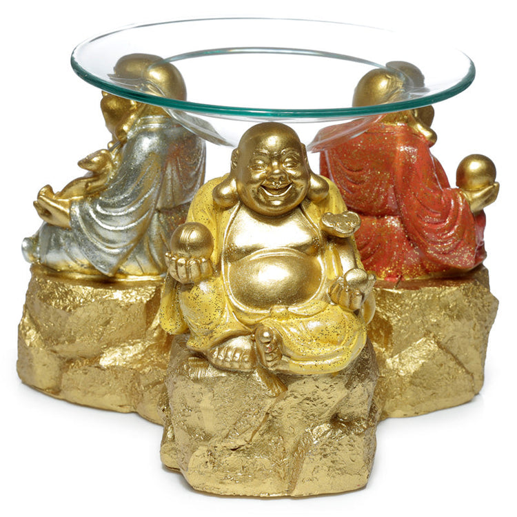 Glück Glitzer Chinesisch Lachende Buddha Öl und Wachsende Duftbrenner