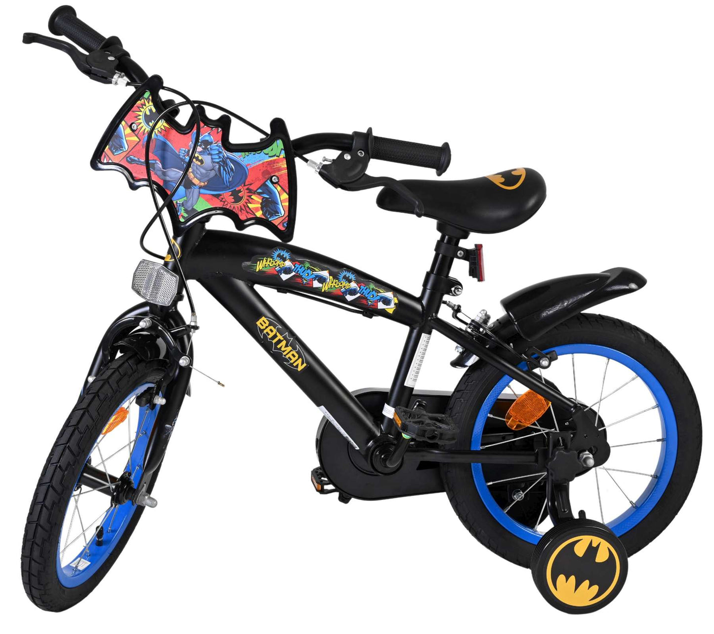 Batman Kinderfahrrad – Jungen – 14 Zoll – Schwarz – zwei Handbremsen