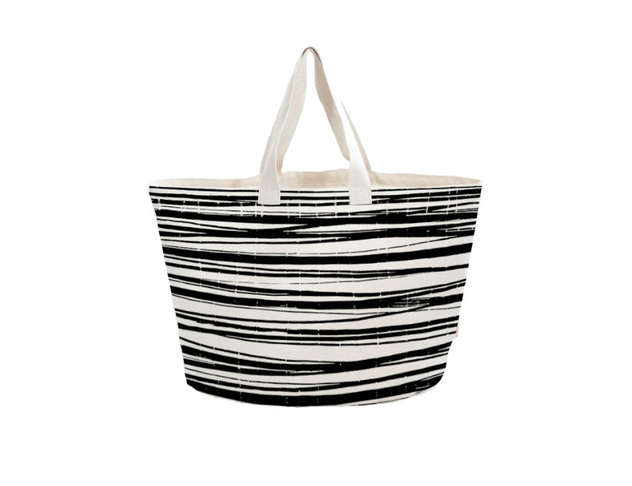 Bogevil Beach Bag Leinwand gestreift