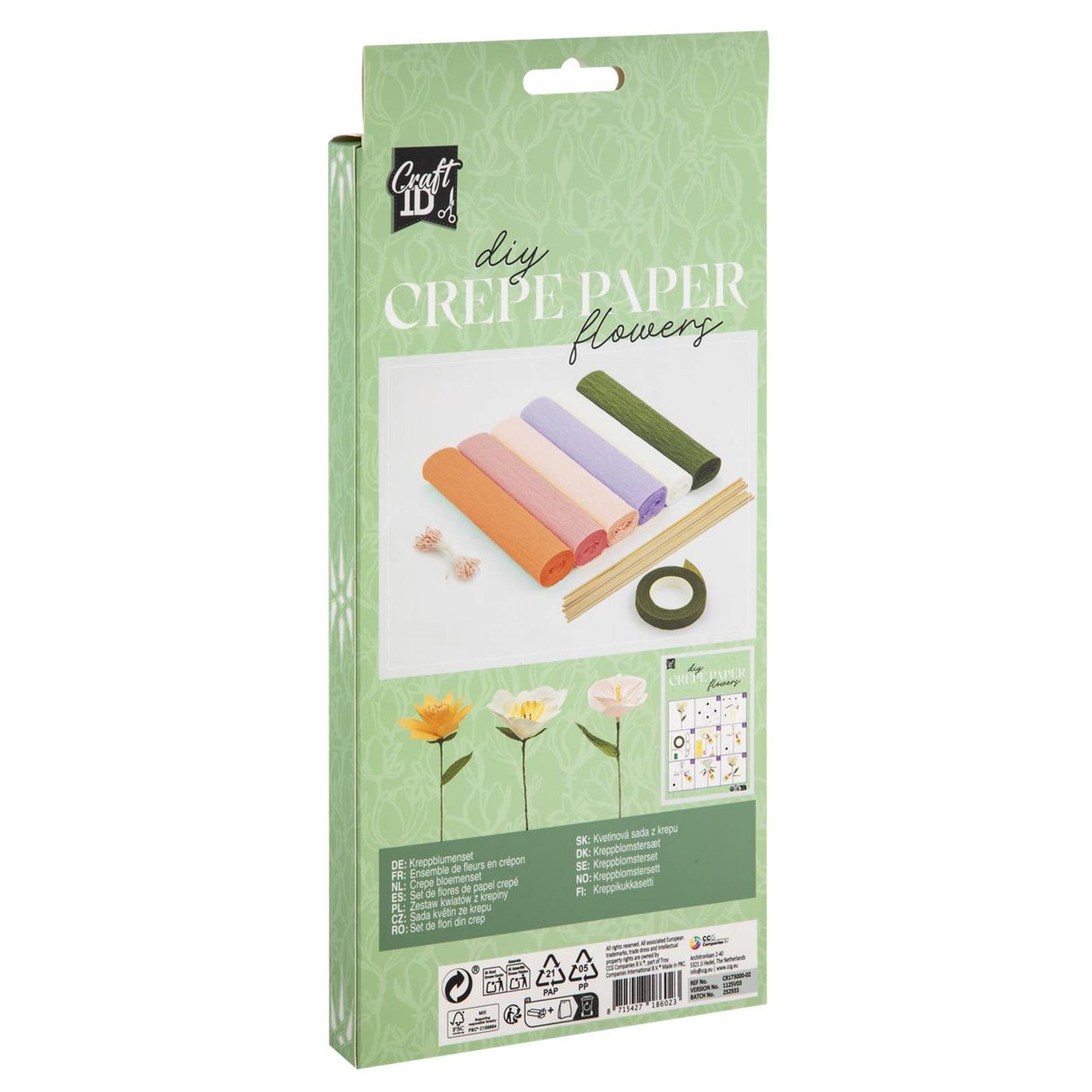 Craft ID Kreppblumen-Bastelset