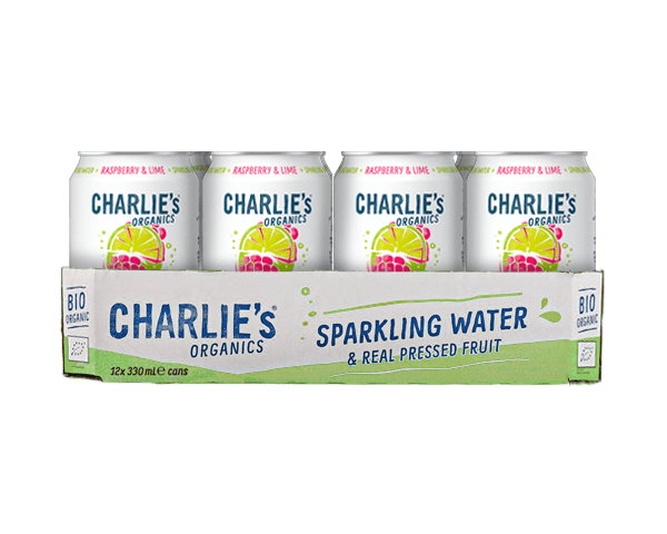Charlie's Organics Sprudelwasser Himbeer-Limette Bio (12x 33cl)