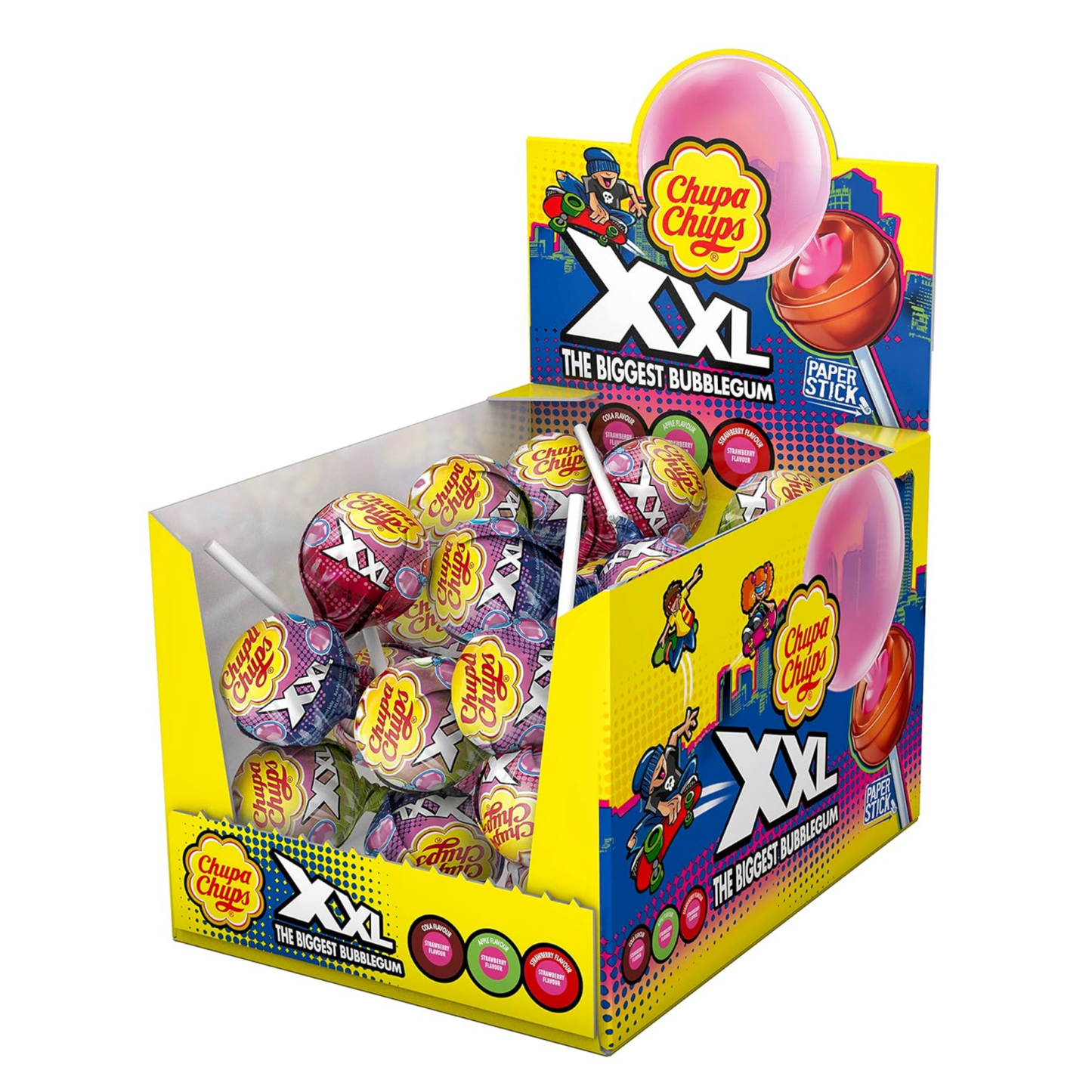 Chupa Chups XXL Lutscher mit Kaugummi (25 Stück)