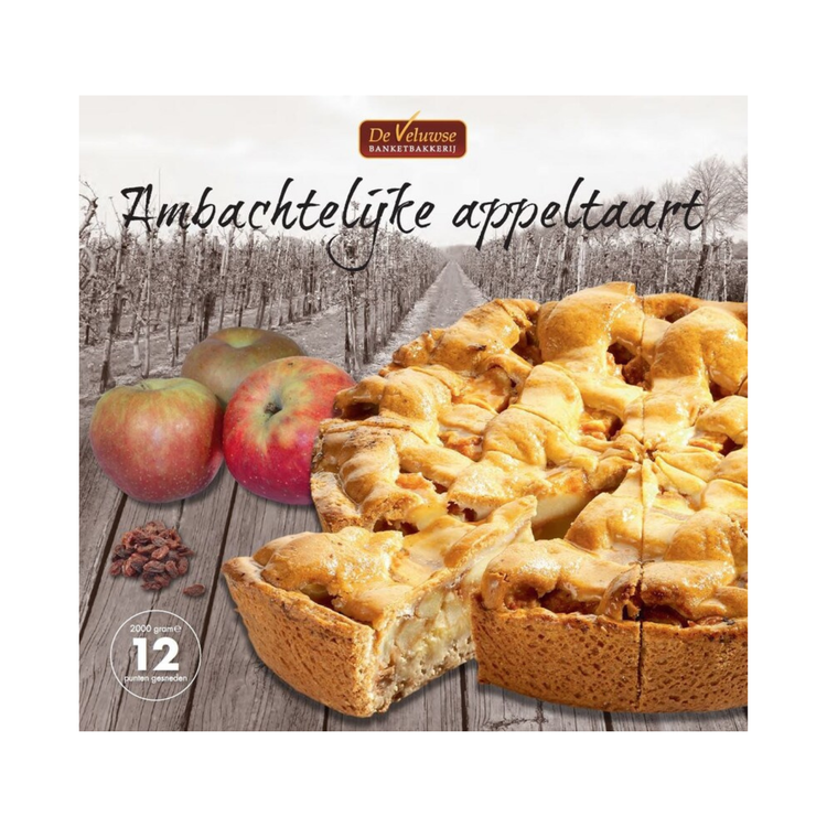 De Veluwe Confectionery handwerklicher Apfelkuchen 12 Stück (2 kg)
